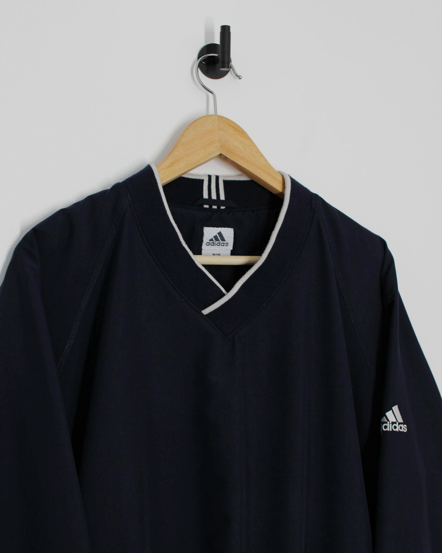 Adidas Dark Navy V-Neck Windbreaker (M)