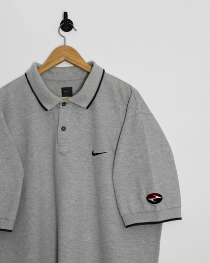90s Nike Yin Yang Grey Polo-Shirt (XL)