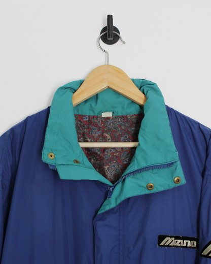 90s Mizuno Blue Full Zip Jacket (M)