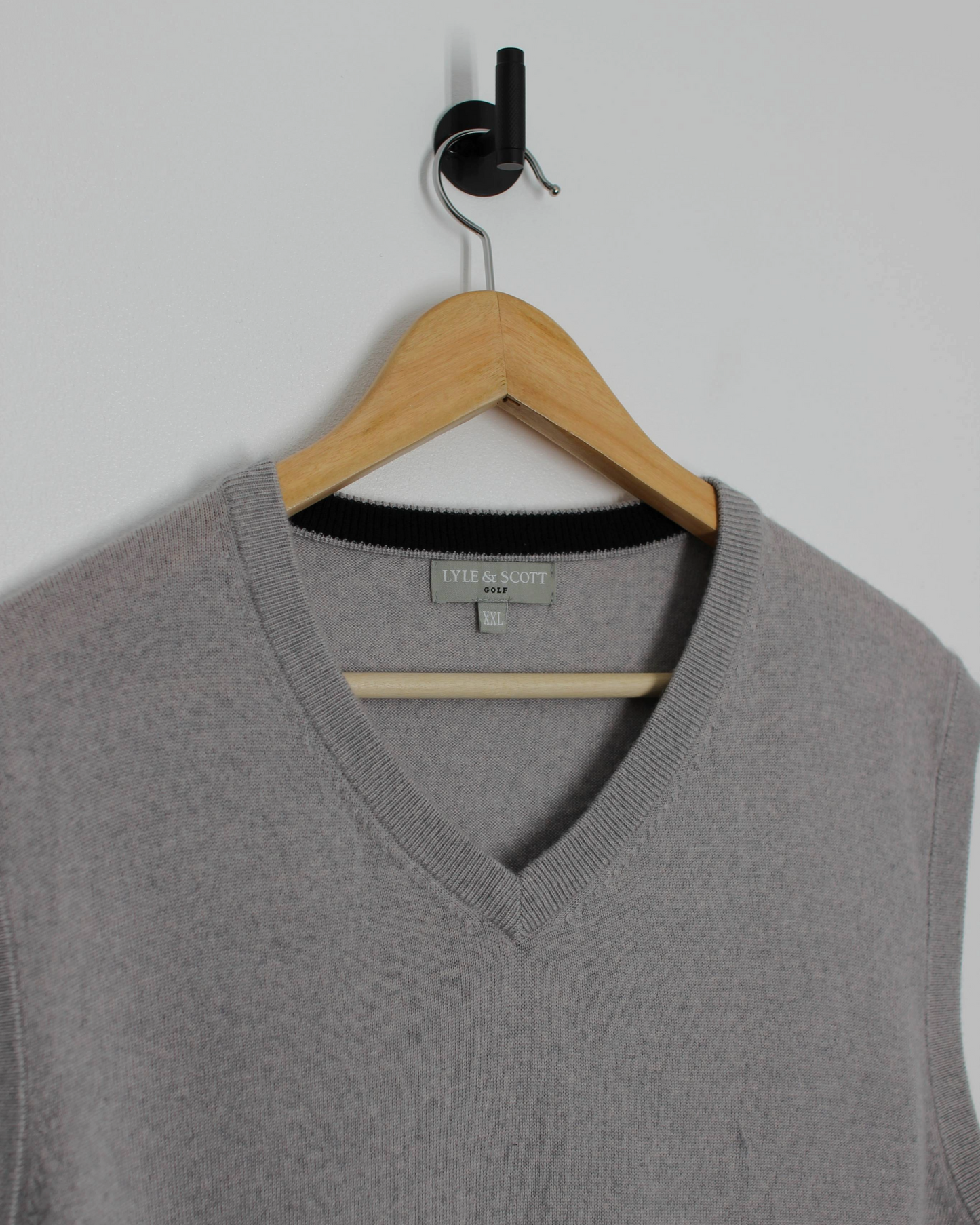 Lyle & Scott Grey Wool Golf Vest (XXL)