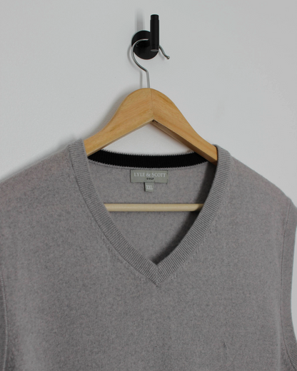 Lyle & Scott Grey Wool Golf Vest (XXL)