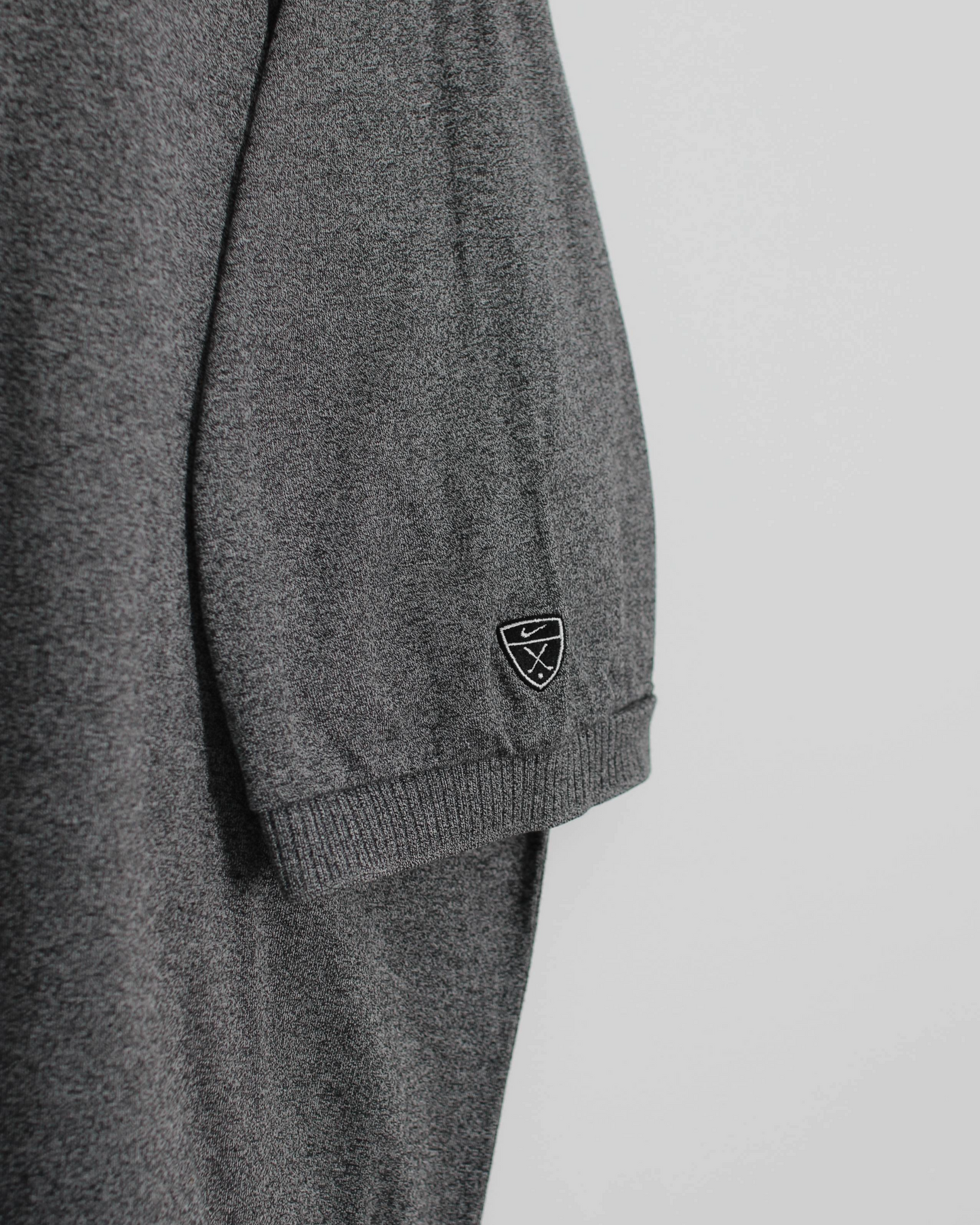 00s Nike Grey Cotton Polo-Shirt (XL)