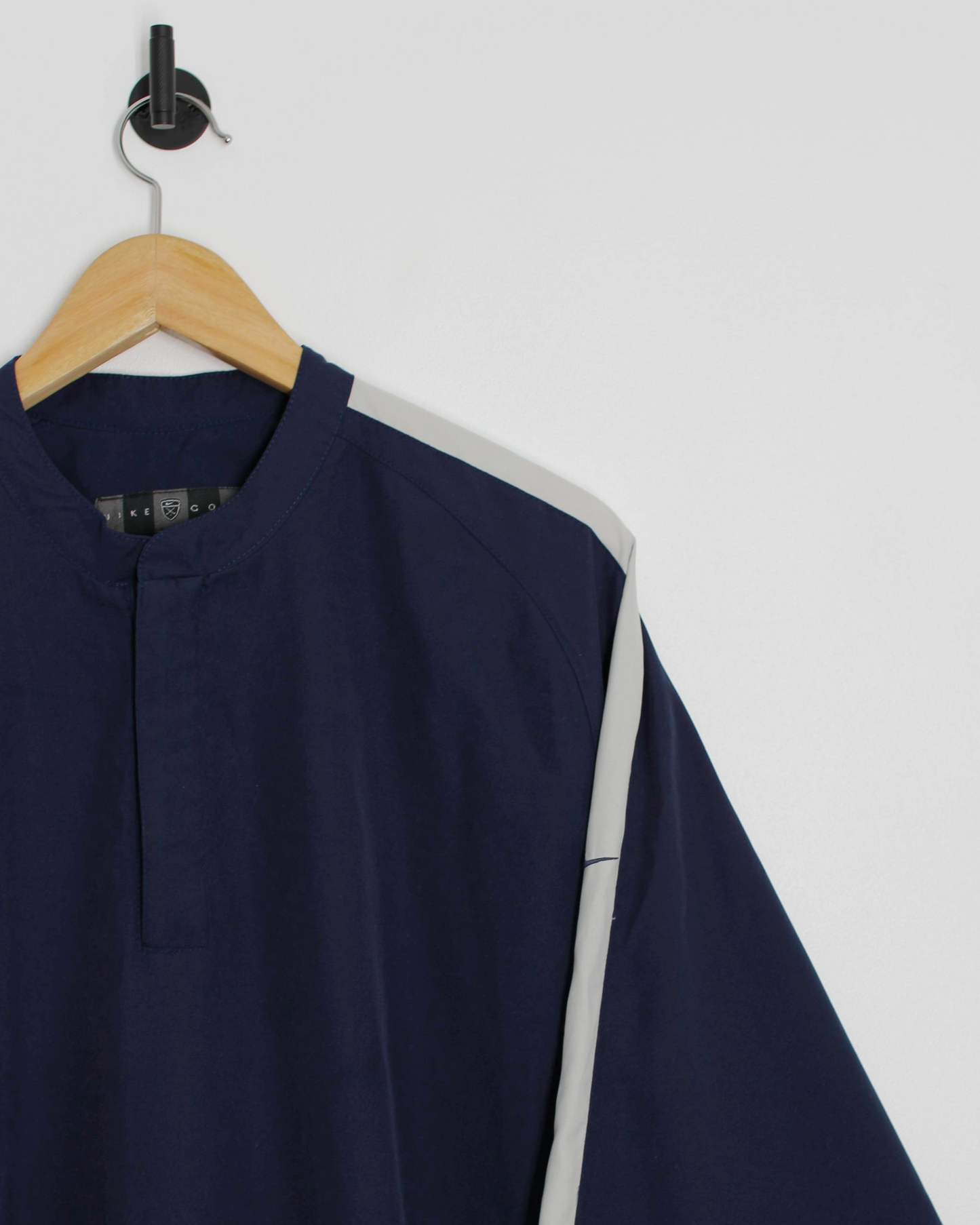 00s Nike Navy/White Quarter Zip Windbreaker Pullover (L)