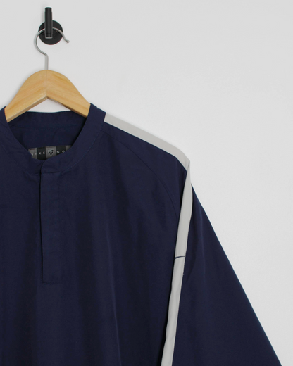 00s Nike Navy/White Quarter Zip Windbreaker Pullover (L)