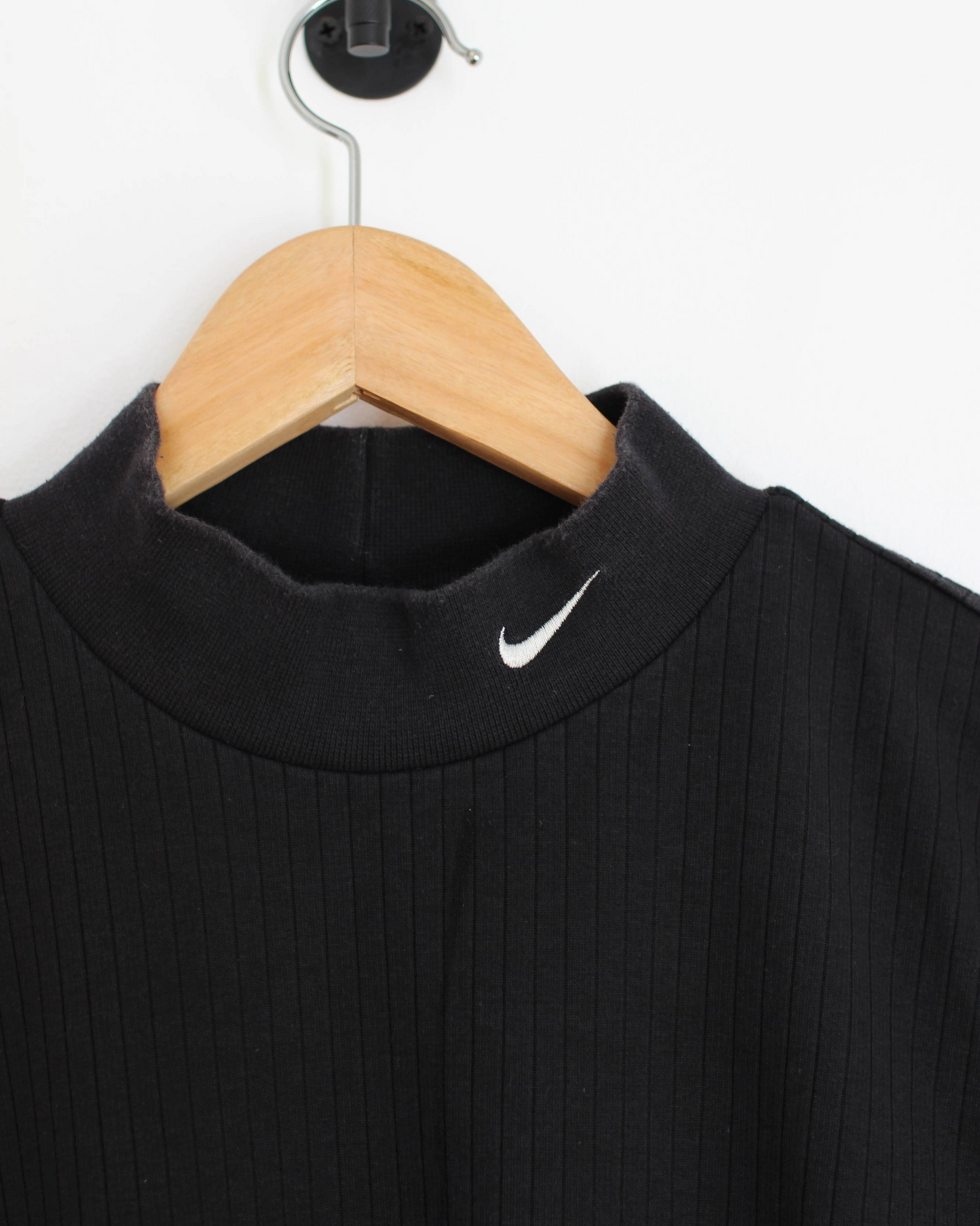 00s Nike Textured Long Sleeve Mock Neck (M)