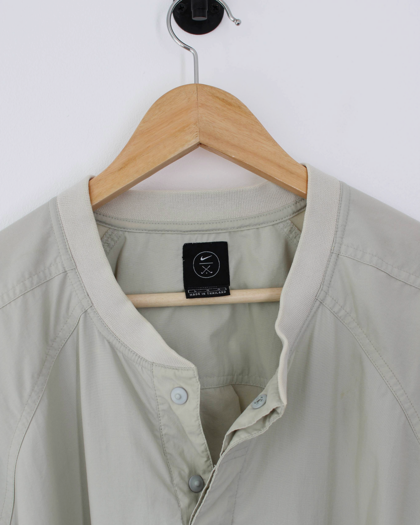 90s Nike Cream Buttoned Windbreaker (L)