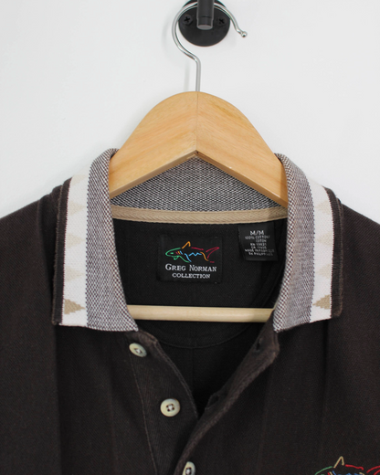90s Greg Norman Dark Brown Polo-Shirt (M)