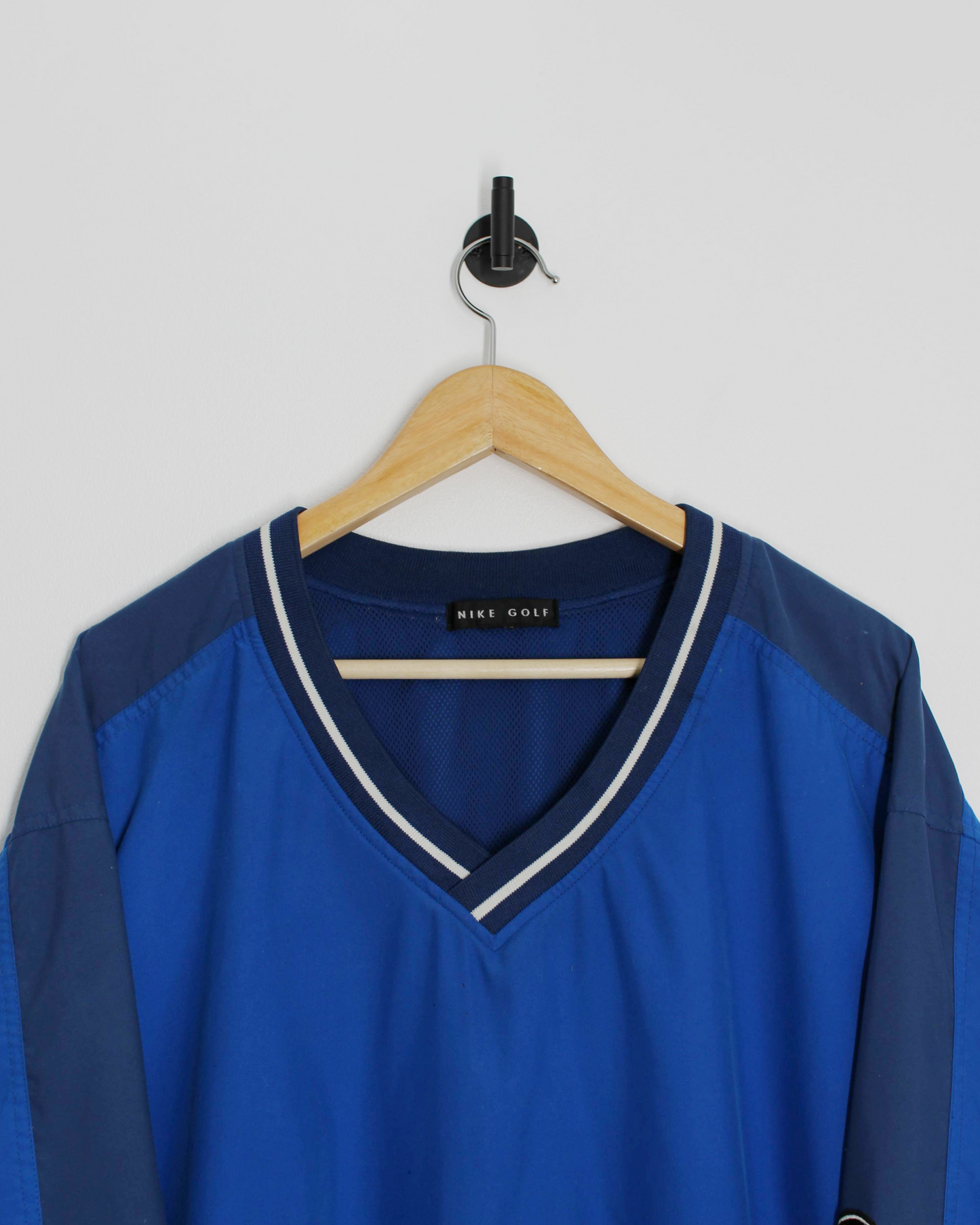 90s Nike Blue V-Neck Windbreaker (L)