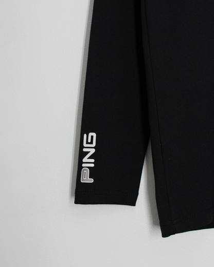 00s Ping Black Long Sleeve Mock Neck (M)