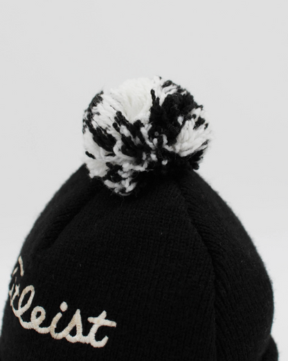 90s Titleist Black/White Bobble Beanie Hat