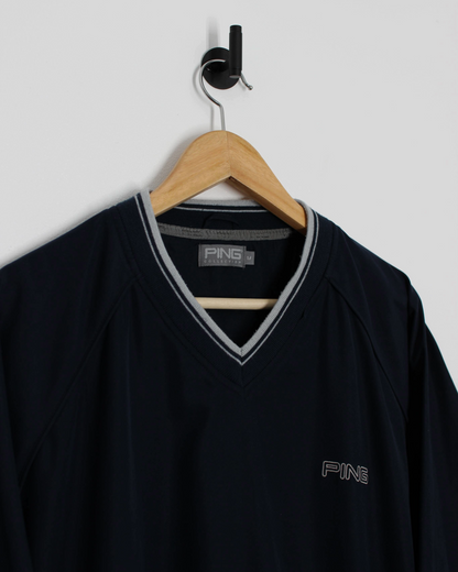 00s Ping ‘Mr Ping’ Navy Windbreaker (M)