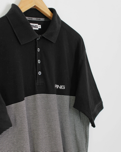 00s Ping Black/White Polo-Shirt (M)