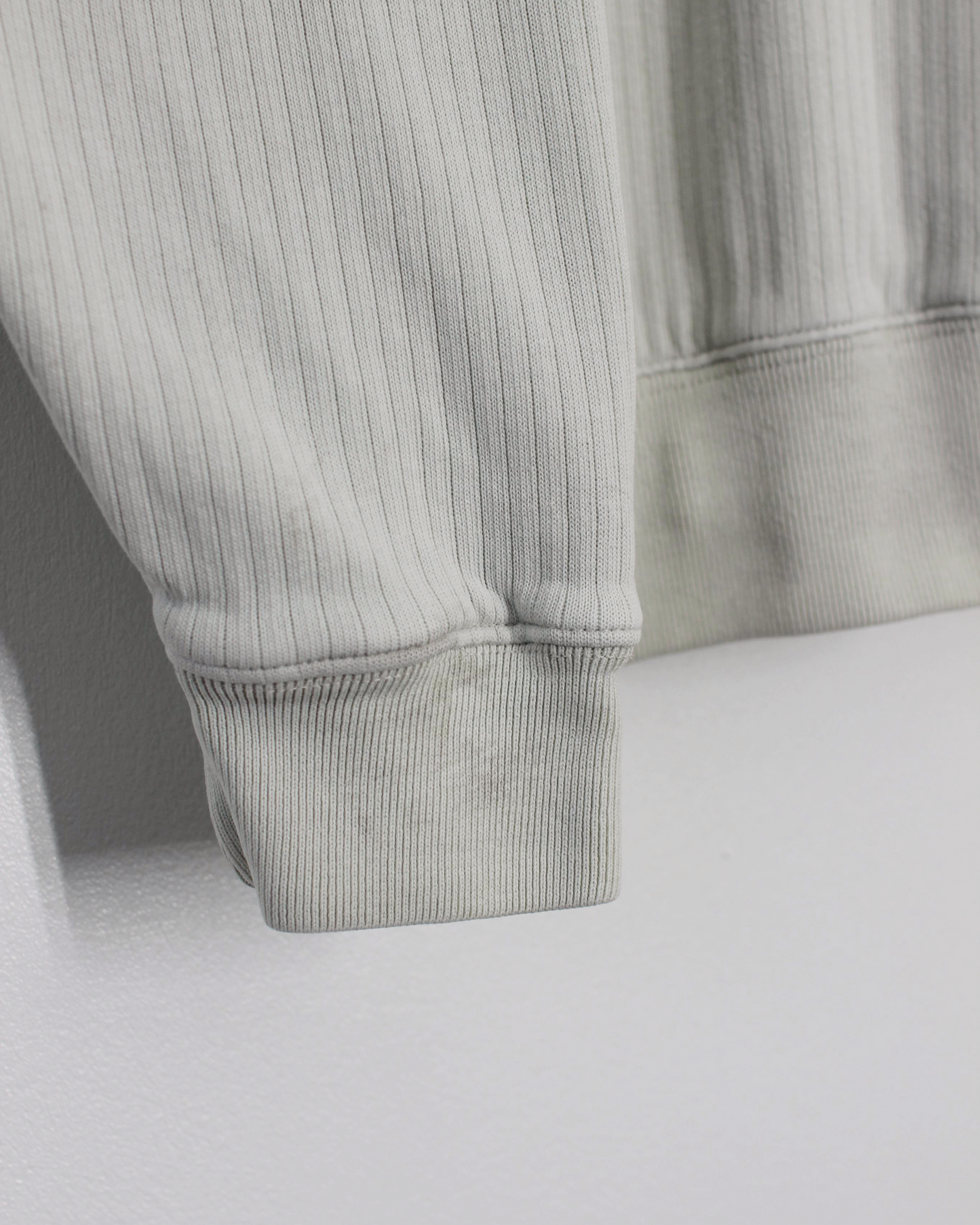 00s Nike Cream Rib Knit Crewneck Sweatshirt (S)