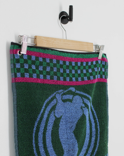 90s Abstract Green/Blue/Pink Golf Towel