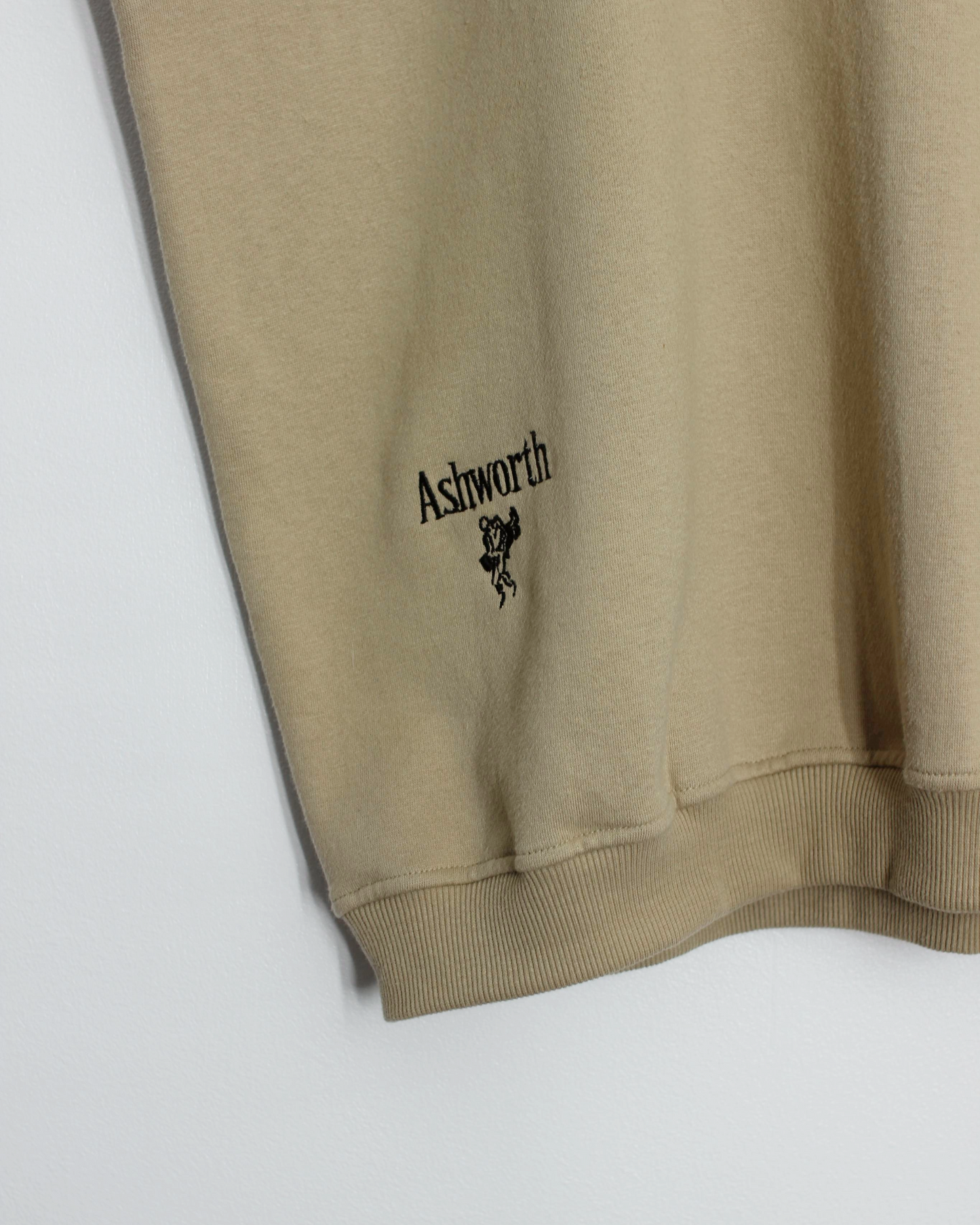 00s Ashworth Light Brown V-Neck Golf Vest (XL)