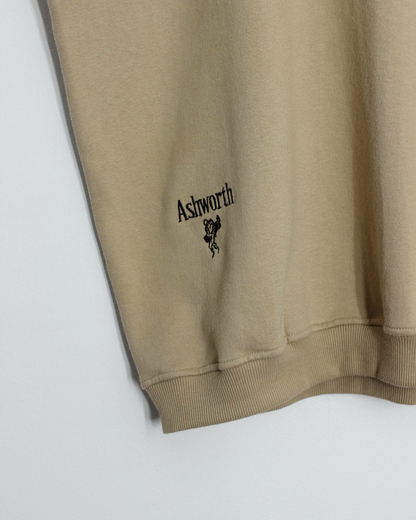 00s Ashworth Light Brown V-Neck Golf Vest (XL)