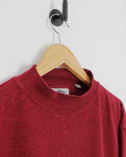 00s Callaway Red Ribbed Mock Neck (L)