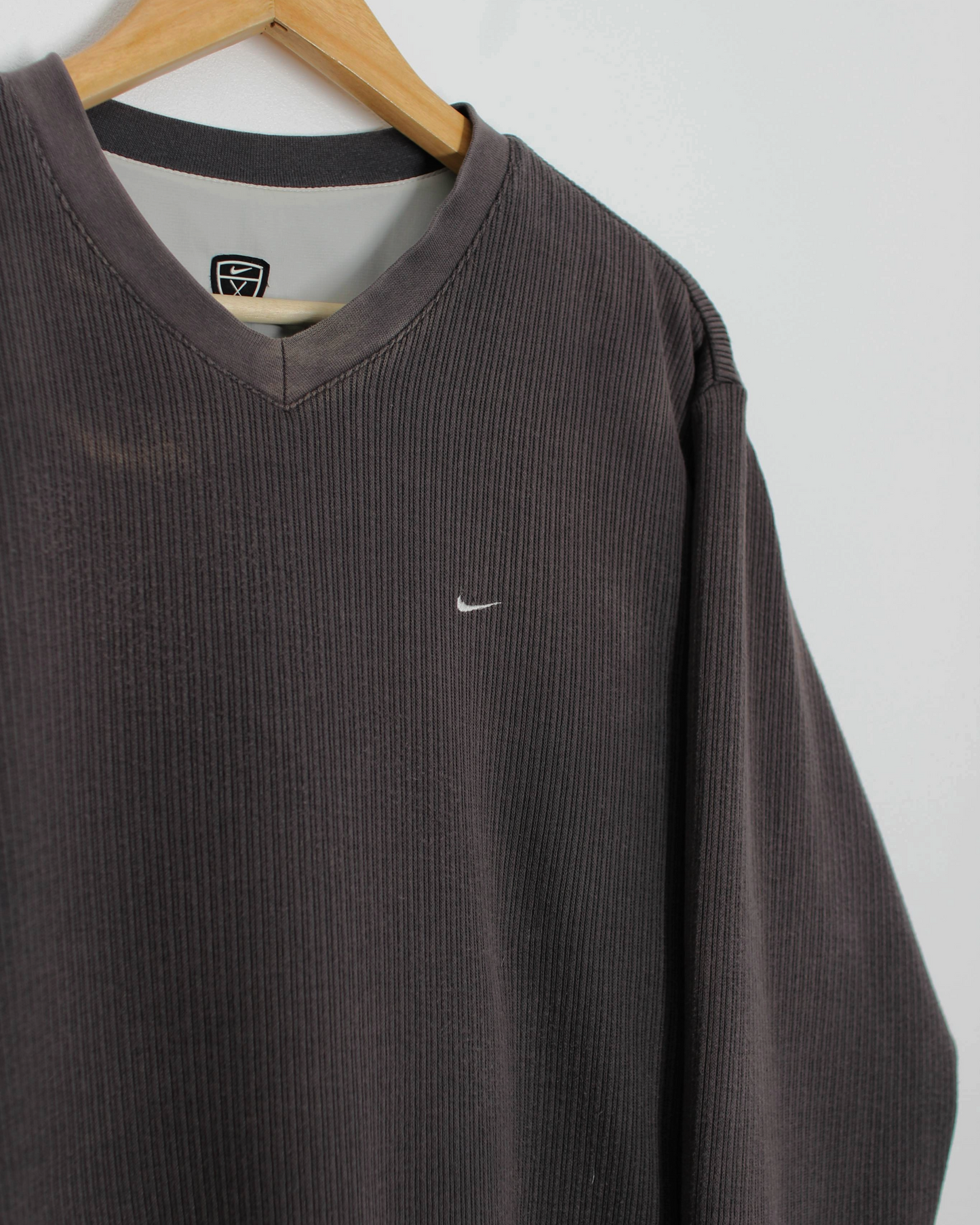 00s Nike Reversible Grey/Cream Pullover (S)