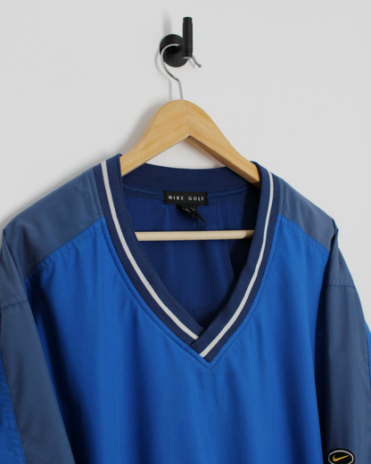 90s Nike Blue V-Neck Windbreaker (M)