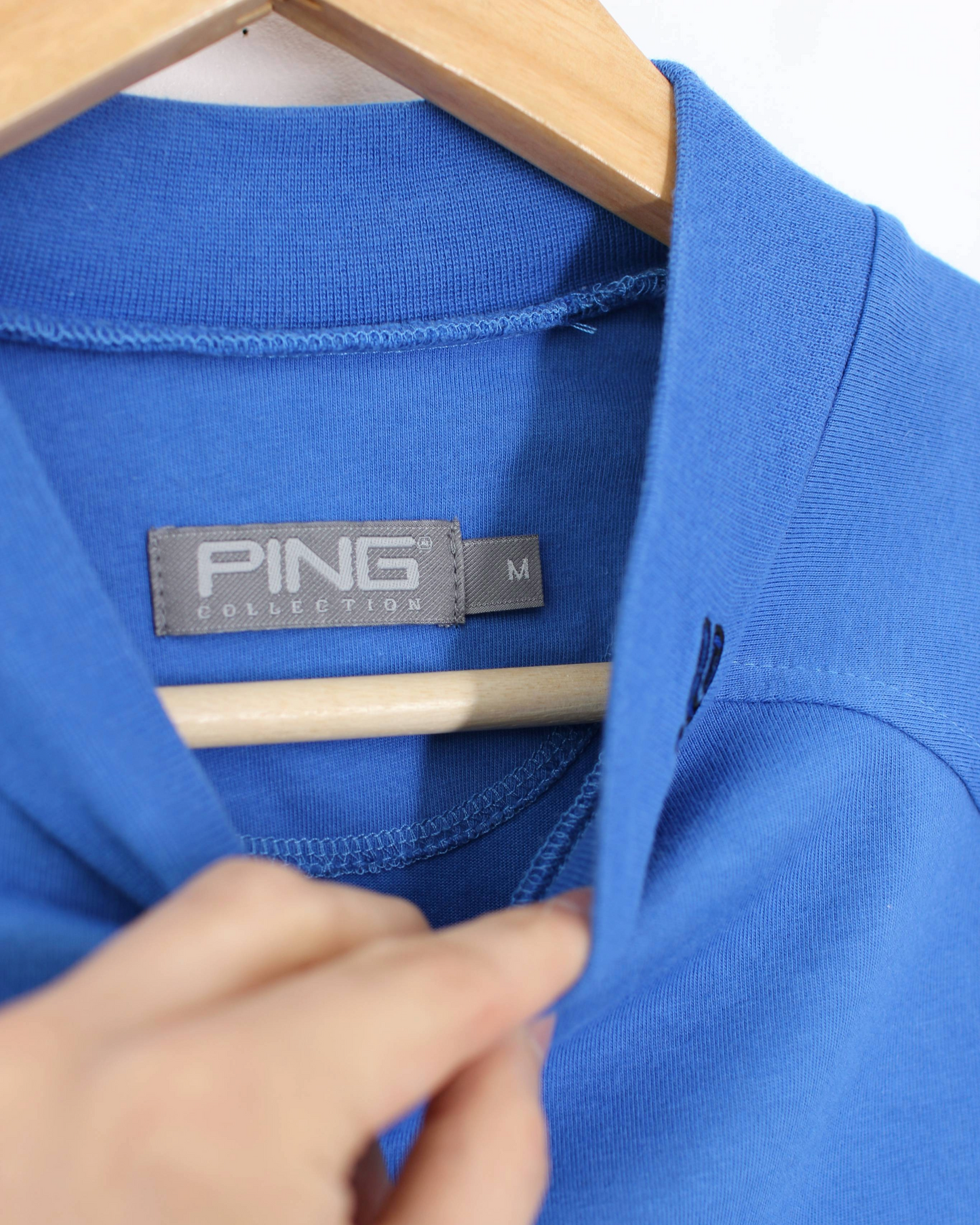 00s Ping Blue Long Sleeve Mock Neck (M)
