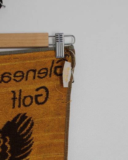 90s Gleneagles Brown/Orange Golf Towel with Clip