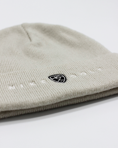 00s Nike Shield Logo Beige Beanie Hat