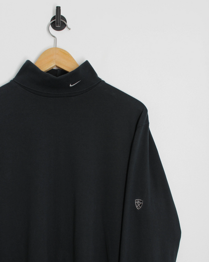 00s Nike Shield Logo Long Sleeve Turtle Neck Golf Shirt (M)