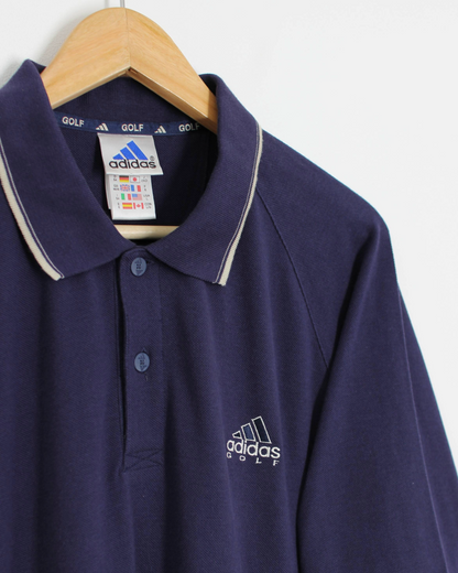 90s Adidas Navy Polo-Shirt (XL)