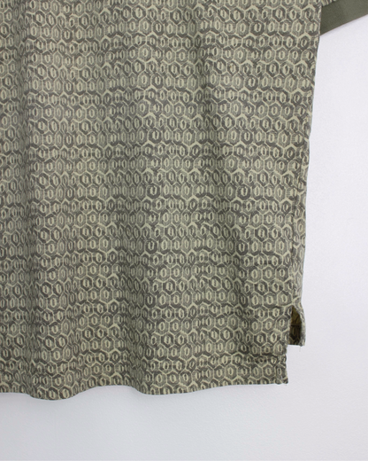90s Nike Green Abstract Polo-Shirt (L)