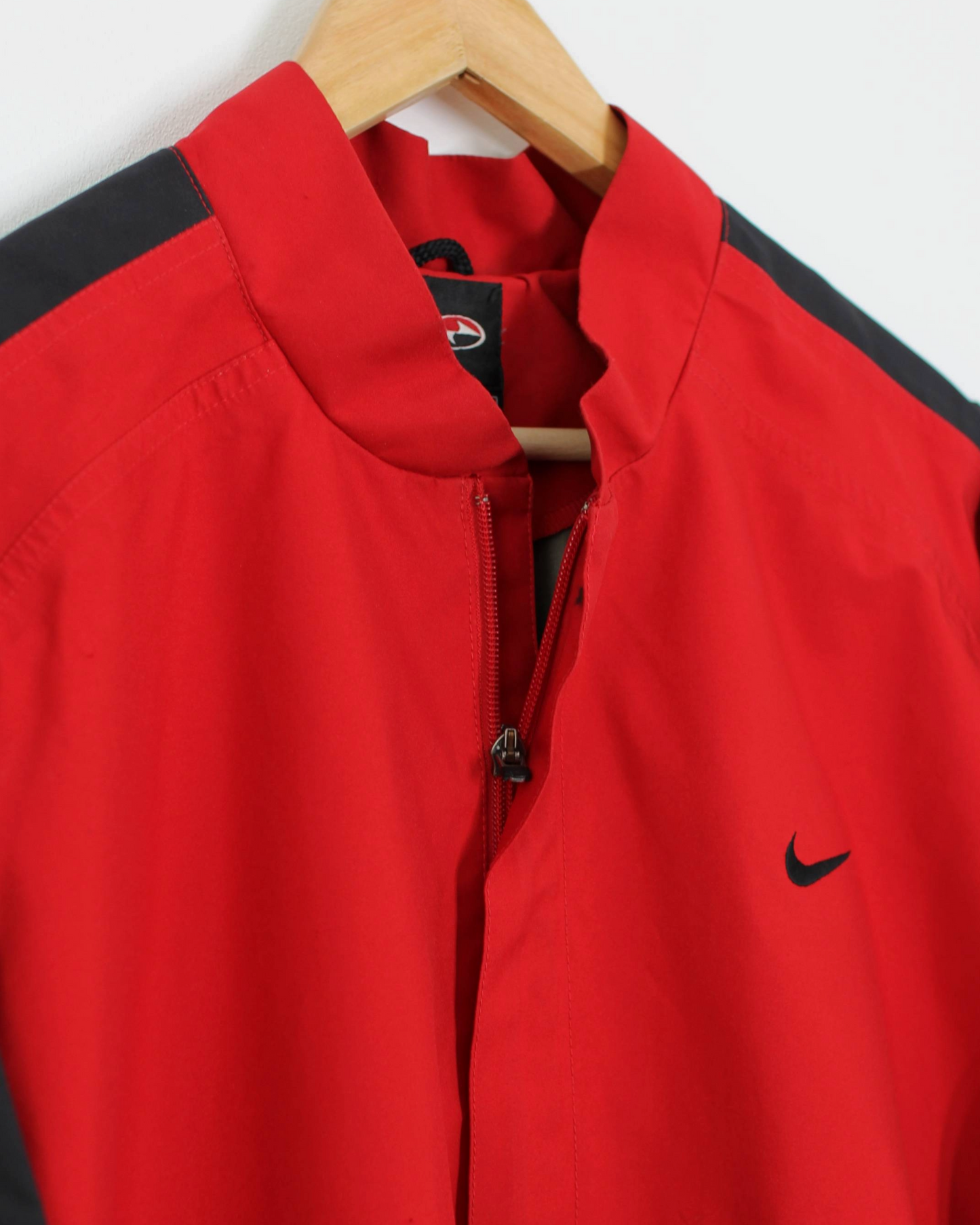 90s Nike Yin Yang Red/Black Half-Zip Windbreaker (L/XL)