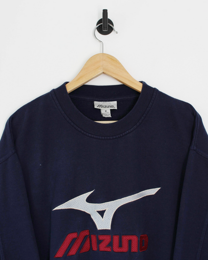 00s Mizuno Navy/Red Crewneck Sweatshirt (S/M)