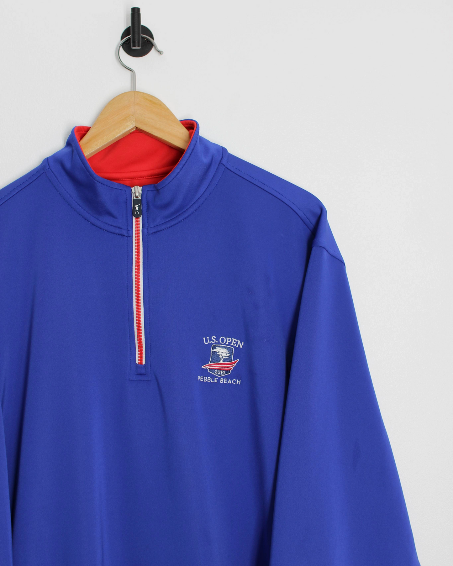 Modern 2019 US Open F&G Tech Blue/Red Quarter Zip Jumper (L)