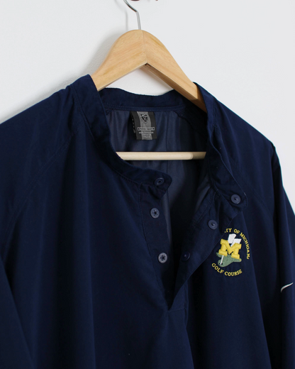 00s Nike ‘University Of Michigan Golf Course’ Navy Windbreaker (XL)