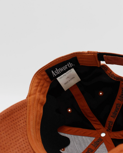 00s Ashworth Orange Suede Cap (L/XL)