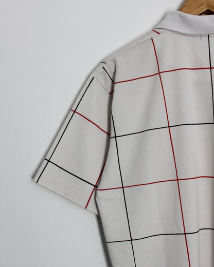 90s Ping ‘Mr Ping’ White Chequered Shirt (L)