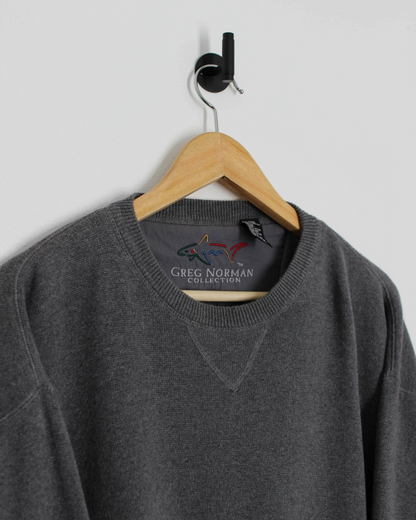 90s Greg Norman Grey Crewneck Sweatshirt Pullover (L)