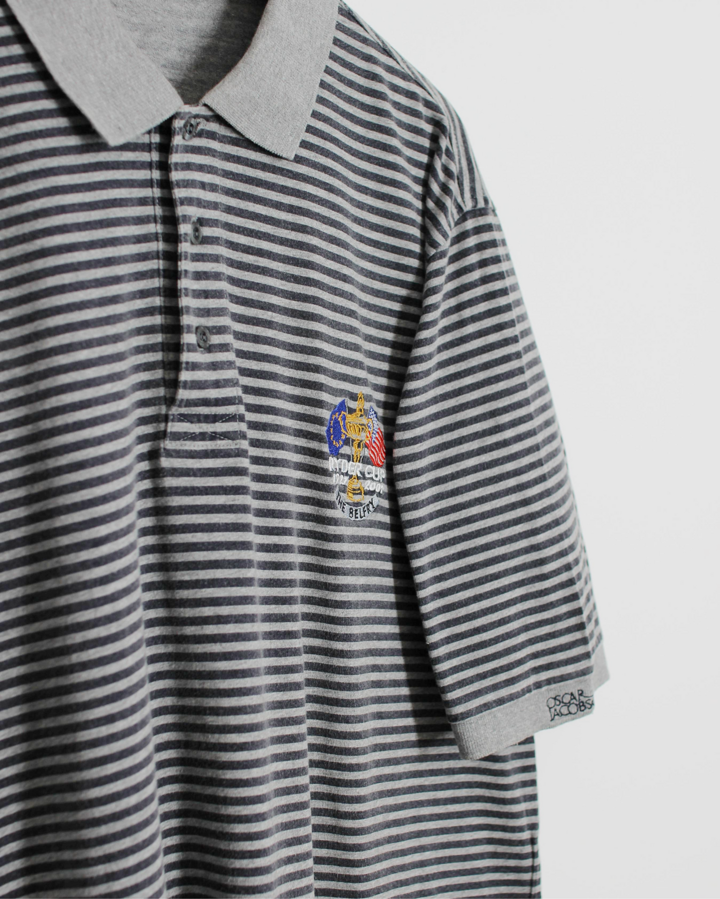 2001 Ryder Cup Oscar Jacobson Striped Polo-Shirt (XL)
