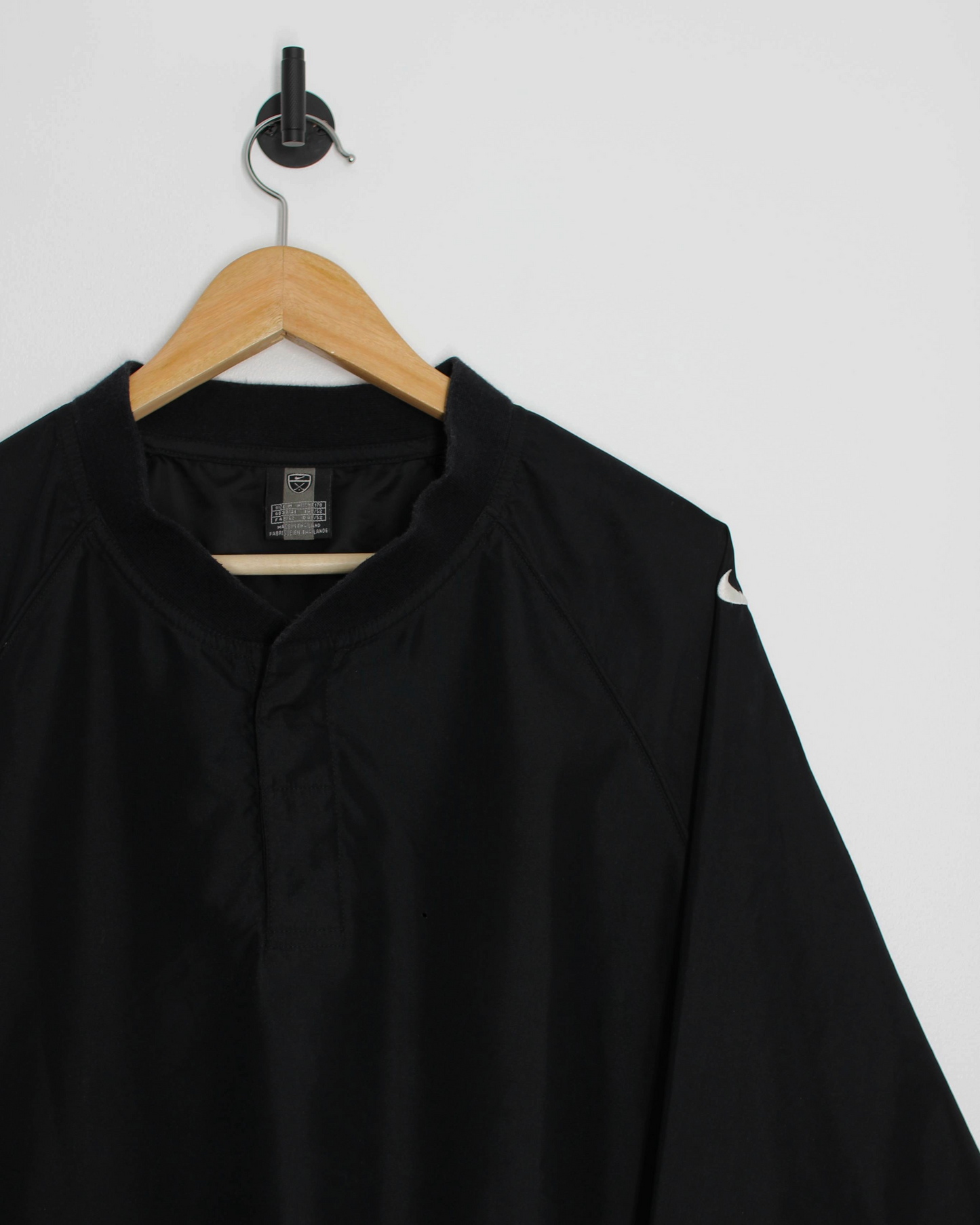 00s Nike Black Quarter-Snap Windbreaker (M)