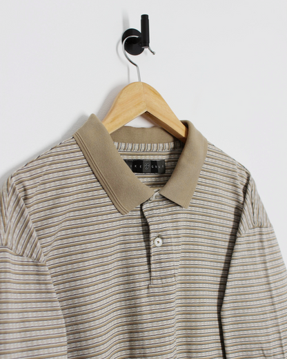 00s Nike Abstract Light Brown Polo-Shirt (XL)