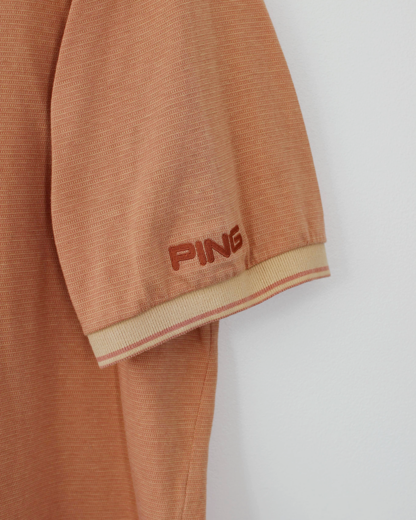 90s Ping Orange Cotton Polo-Shirt (XL)
