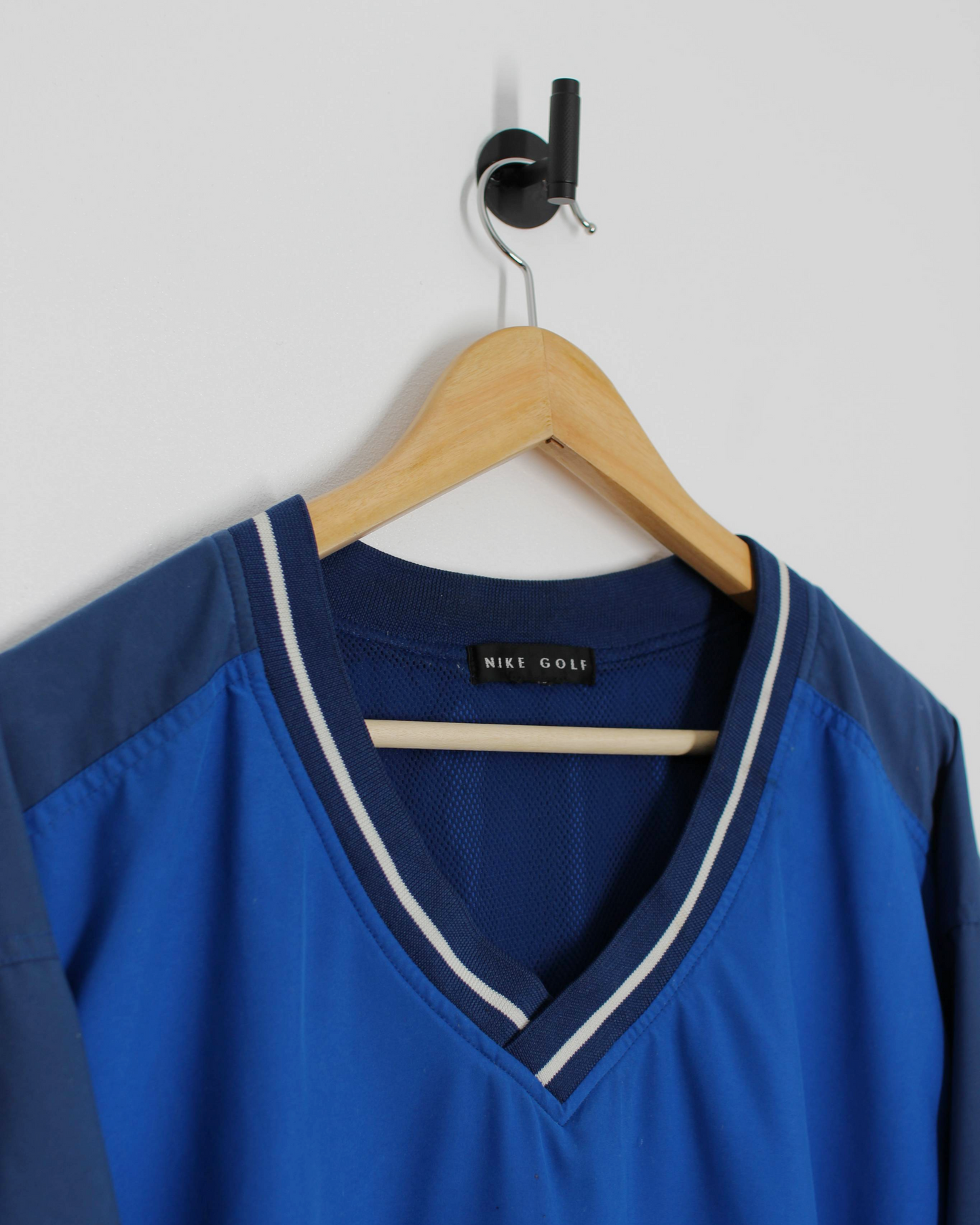 90s Nike Blue V-Neck Windbreaker (L)