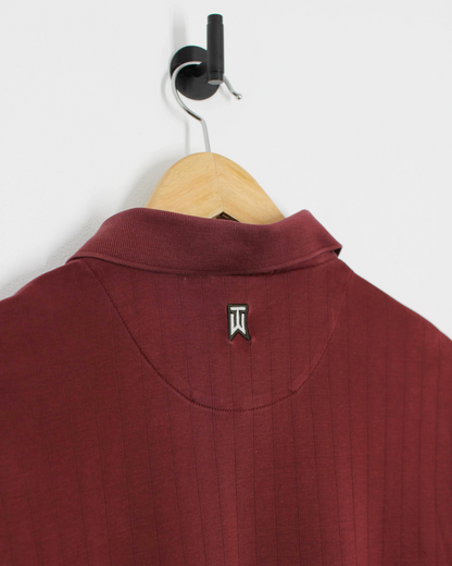 00s Nike Tiger Woods Maroon Polo-Shirt (M)