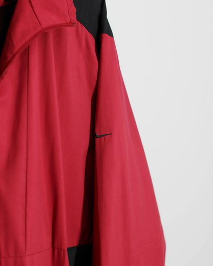 00s Nike Shield Logo Red/Black Quarter Zip Jacket (M)