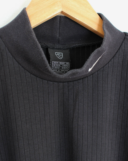 00s Nike Textured Long Sleeve Mock Neck (M)