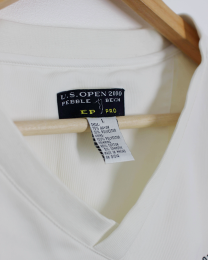 2000 US Open Pebble Beach White V-Neck Windbreaker (M)