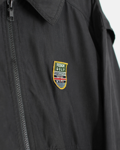90s Reebok Golf ‘Performance’ Black Collared Jacket (M)