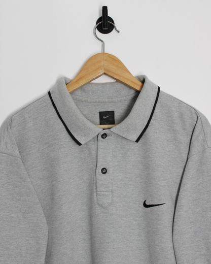 90s Nike Yin Yang Grey Polo-Shirt (XL)