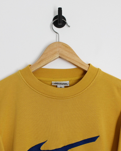 00s Mizuno Yellow/Blue Crewneck Sweatshirt (M)