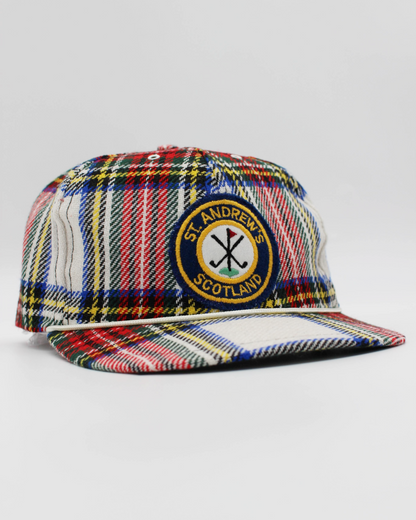 90s St Andrews Red Tartan Cap (XL)