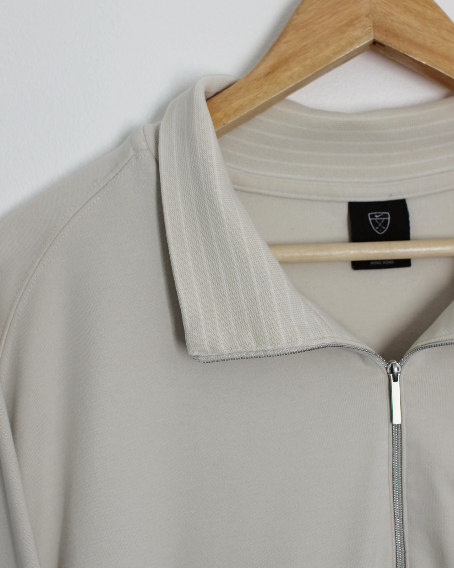 00s Nike Beige Quarter Zip Jumper (L)